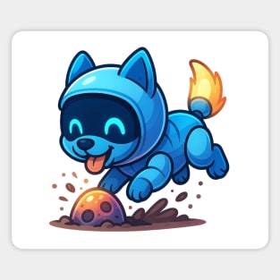 Futuristic Robot Cooking Egg Magnet